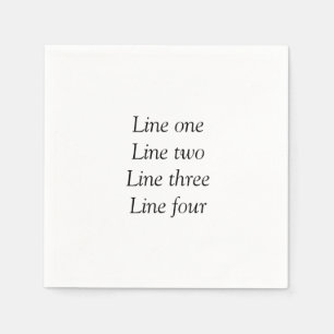 Your message here add text name monogram image quo napkins