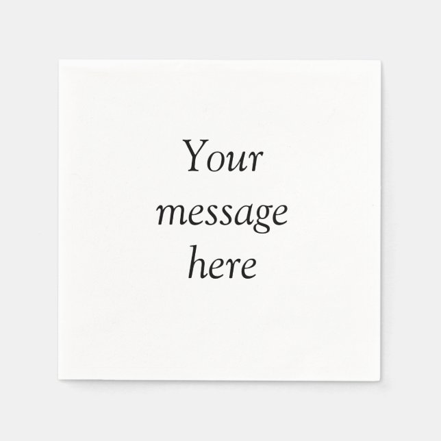 Your message here add text name monogram image quo napkins (Front)