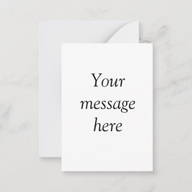 Your message here add text name monogram image quo note card (Front)