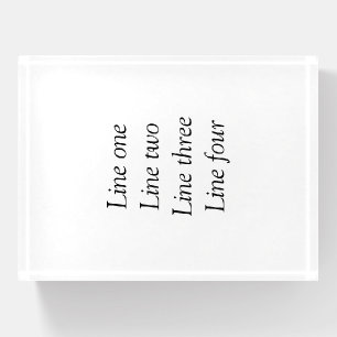 Your message here add text name monogram image quo paperweight