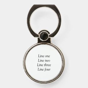 Your message here add text name monogram image quo phone ring stand
