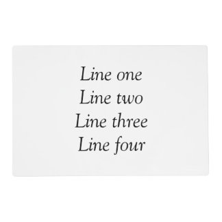 Your message here add text name monogram image quo placemat