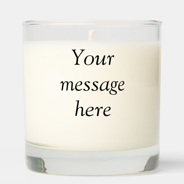Your message here add text name monogram image quo scented candle (Front)