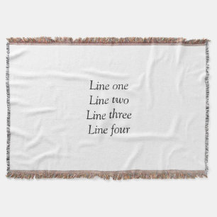 Your message here add text name monogram image quo throw blanket