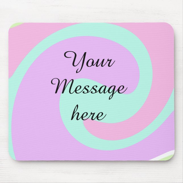 Your message here add text name monogram pink past mouse pad (Front)