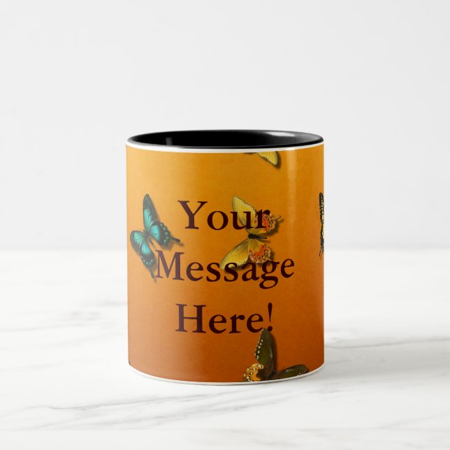 Your Message Here Butterfly Mug (Center)