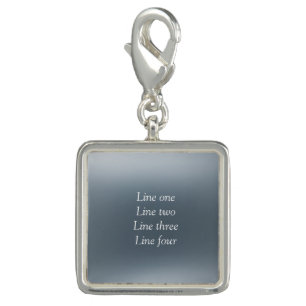 Your message here gray blue metallic background te charm