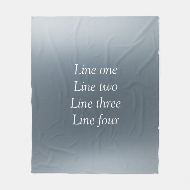 Your message here gray blue metallic background te fleece blanket (Front)