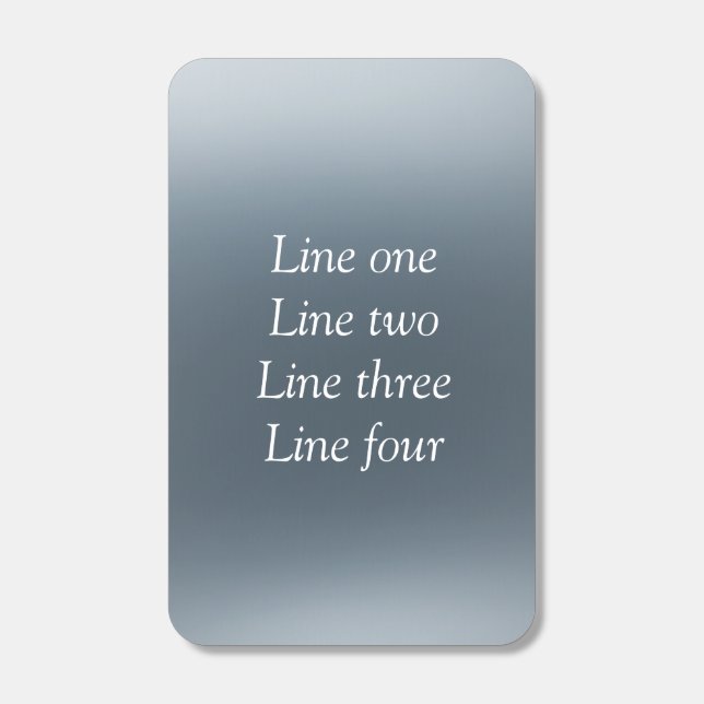 Your message here gray blue metallic background te matchboxes (Front)
