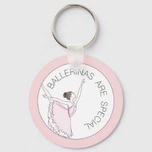 Your Message Here Pink Ballerina Keychain
