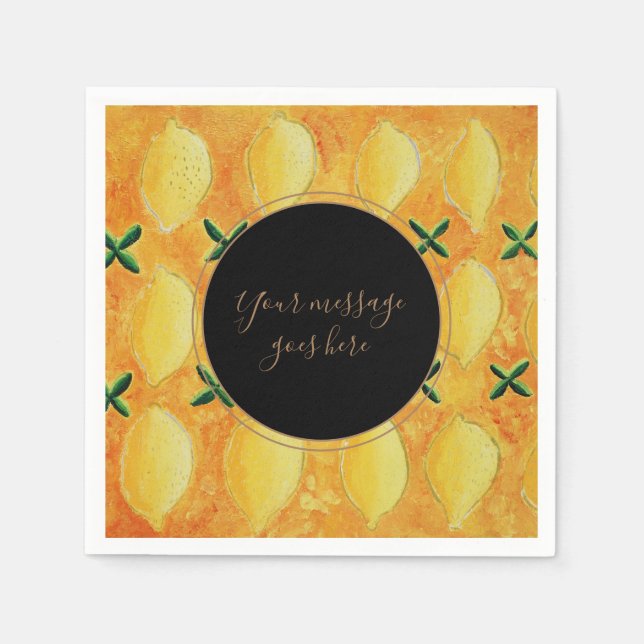 Your Message Lemons Napkins (Front)