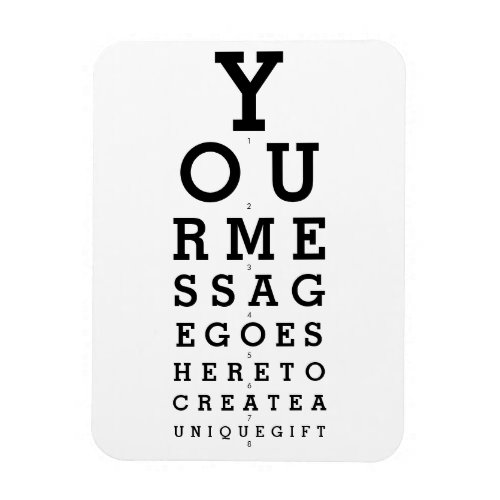 Your Message Optician Chart Fun Magnet