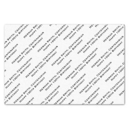 Your Message Pattern All-over Print - Black/White Tissue Paper