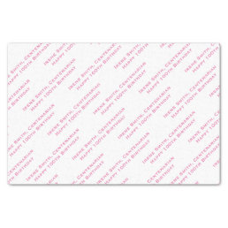 Your Message Pattern - All-over Print - Pink/White Tissue Paper