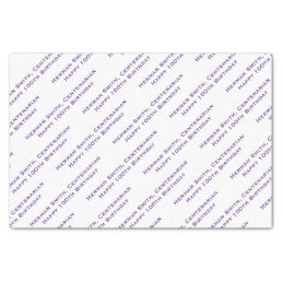 Your Message Pattern All-over Print - Purple/White Tissue Paper