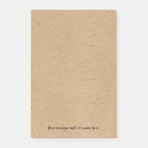 Your Message Rustic Kraft Paper Style Post_it Notes