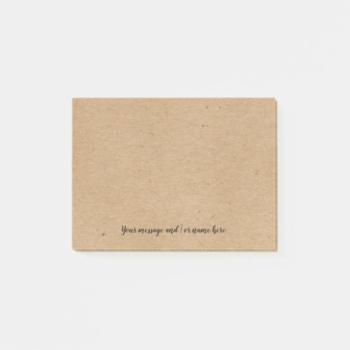 Your Message Rustic Kraft Paper Style Post_it Notes