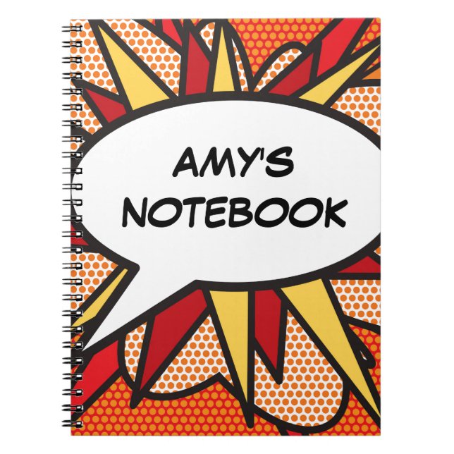 Your Message Speech Bubble Fun Retro Comic Book (Front)