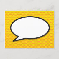 Your Message Speech Bubble Fun Retro Comic Book