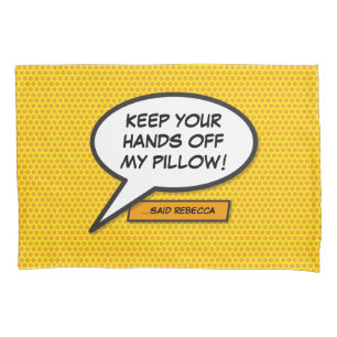 Your Message Speech Bubble Fun Retro Comic Book Pillow Case