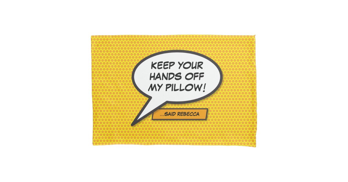 Your Message Speech Bubble Fun Retro Comic Book Pillow Case Zazzle Com
