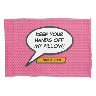 Your Message Speech Bubble Fun Retro Comic Book Pillow Case