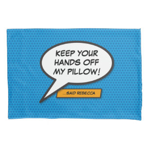 Your Message Speech Bubble Fun Retro Comic Book Pillow Case
