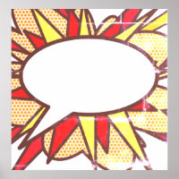 Your Message Speech Bubble Fun Retro Comic Book