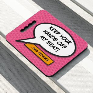 Your Message Speech Bubble Fun Retro Comic Book Seat Cushion
