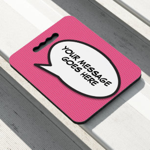 Your Message Speech Bubble Fun Retro Comic Book Seat Cushion