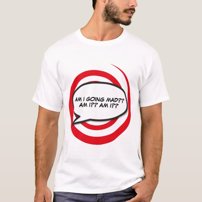 Your Message Speech Bubble Fun Retro Comic Book T-Shirt (Front)