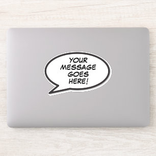 Your Message Speech Bubble Fun Retro Sticker