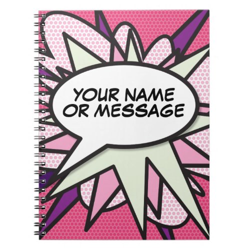 Your Message Speech Bubble Pink Comic Book