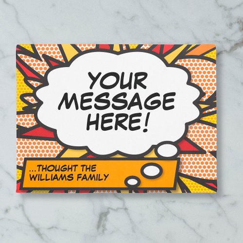 Your Message Think Bubble Fun Retro Comic Book Doormat