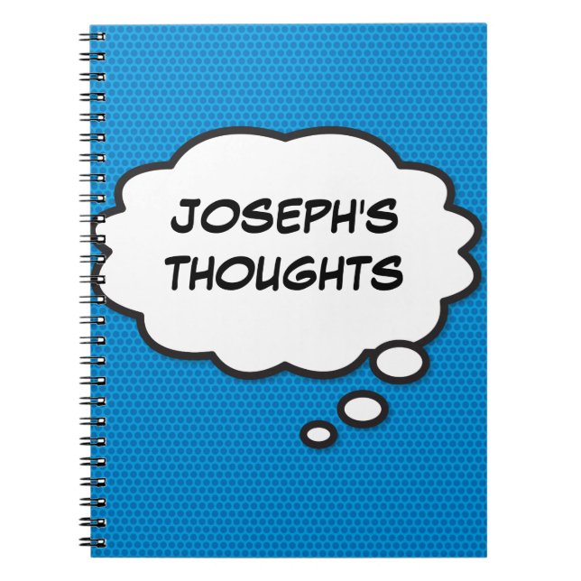 Your Message Thought Bubble Fun Retro Comic Book (Front)