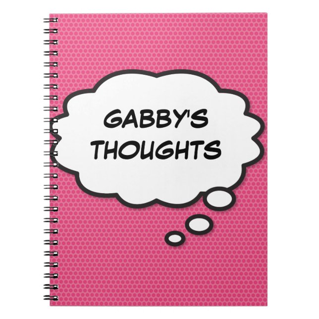 Your Message Thought Bubble Fun Retro Comic Book (Front)