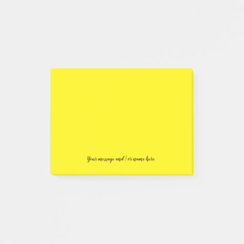 Your Message Vibrant Bright Yellow Post_it Notes