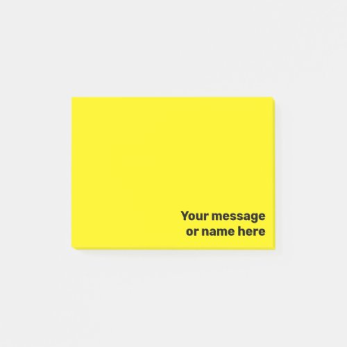 Your Message Vibrant Bright Yellow Post_it Notes