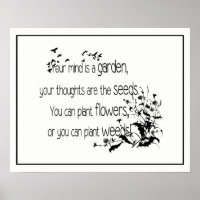 Your Mind is a Garden Inspirational Quote