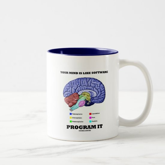 Your Mind Is Like Software Program It (Brain) Two-Tone Coffee Mug