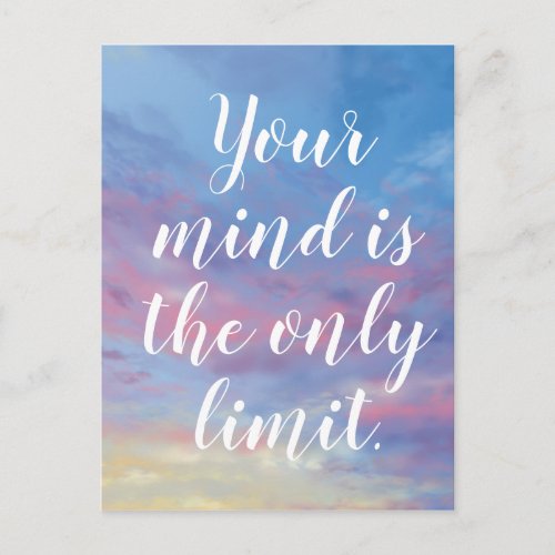 Your mind is the only limit  Postkarte Postcard