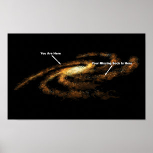 Your Missing Sock Is Here Milky Way Galaxy Poster