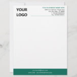 Your Modern Design Colors Letterhead with Logo<br><div class="desc">Your Colors - Simple Personalized Business Office Letterhead with Logo - Add Your Logo - Image / Business Name - Company / Address - Contact Information - Resize and move or remove and add elements / image with customization tool. Choose / add your favorite elements and text colors / font...</div>