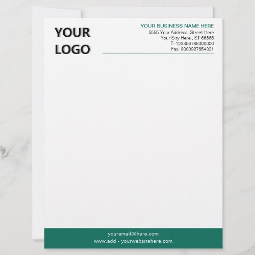 Your Modern Design Colors Letterhead with Logo