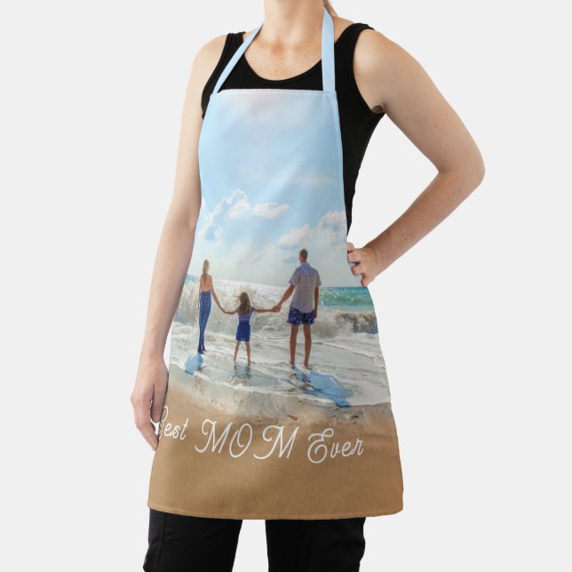Your Mom Photo Apron Gift Text - Best Mom Ever (Insitu)