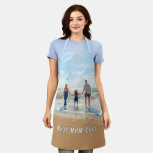 Your Mom Photo Apron with Text - Best Mom Ever