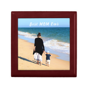 Your Mom Photo Gift Box with Text Best Mom Ever