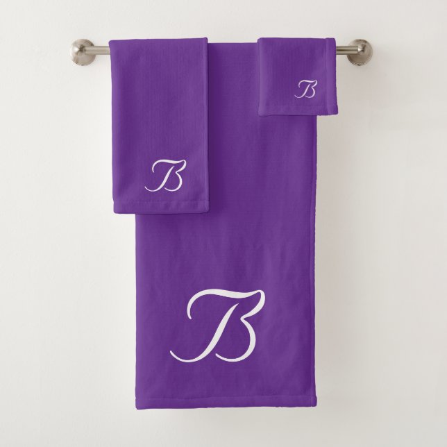 Your Monogram B Purple Passion Bath Towel Set (Insitu)