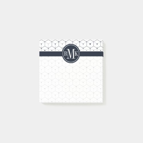 Your Monogram  Geometric Cubes Post_it Notes