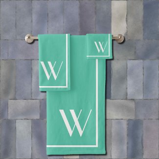 Your monogram in Biscay Green color